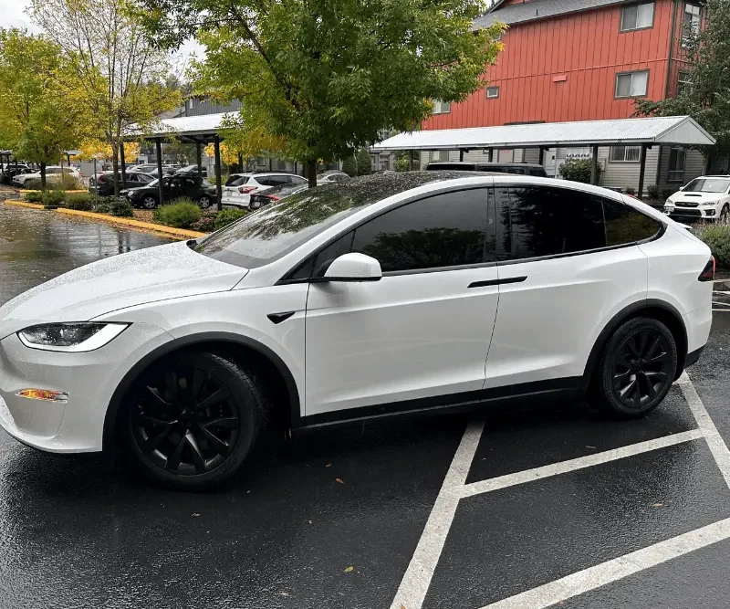 Tesla inner tire wear inspection at RPM Auto Center in the San Gabriel Valley